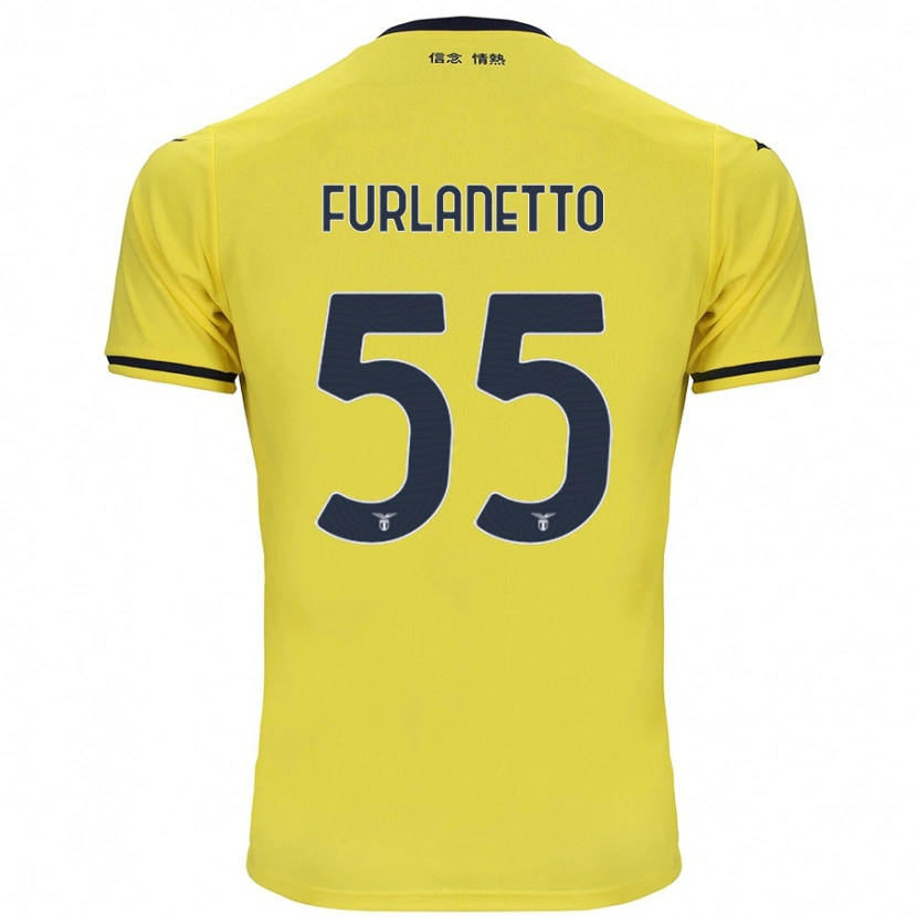 Danxen Mænd Alessio Furlanetto #55 Gul Udebane Spillertrøjer 2024/25 Trøje T-Shirt