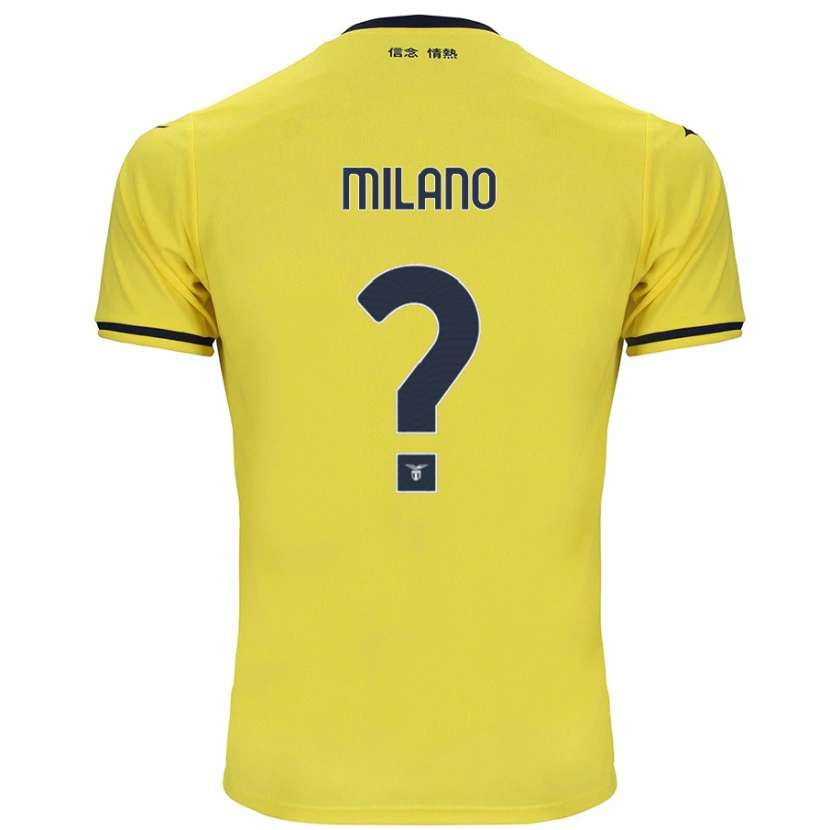 Danxen Mænd Alessandro Milano #0 Gul Udebane Spillertrøjer 2024/25 Trøje T-Shirt