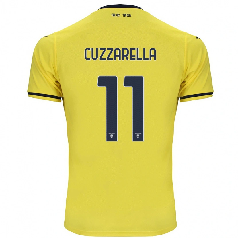 Danxen Mænd Cristian Cuzzarella #11 Gul Udebane Spillertrøjer 2024/25 Trøje T-Shirt