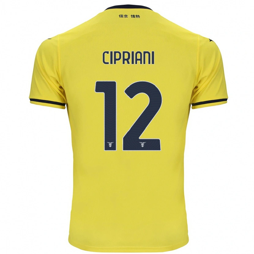 Danxen Mænd Alessio Cipriani #12 Gul Udebane Spillertrøjer 2024/25 Trøje T-Shirt