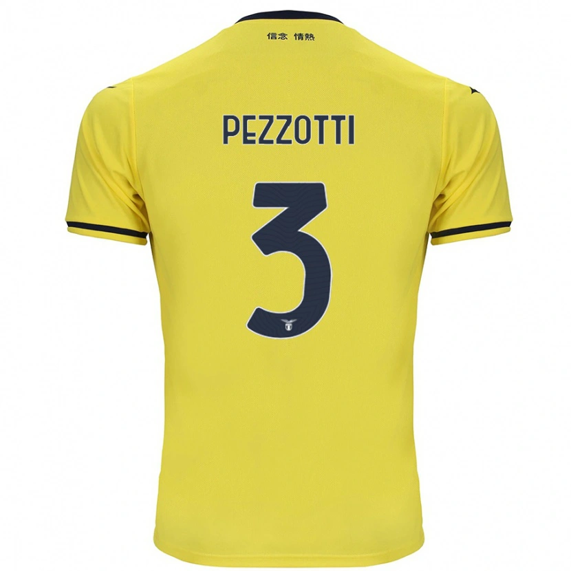 Danxen Mænd Arianna Pezzotti #3 Gul Udebane Spillertrøjer 2024/25 Trøje T-Shirt
