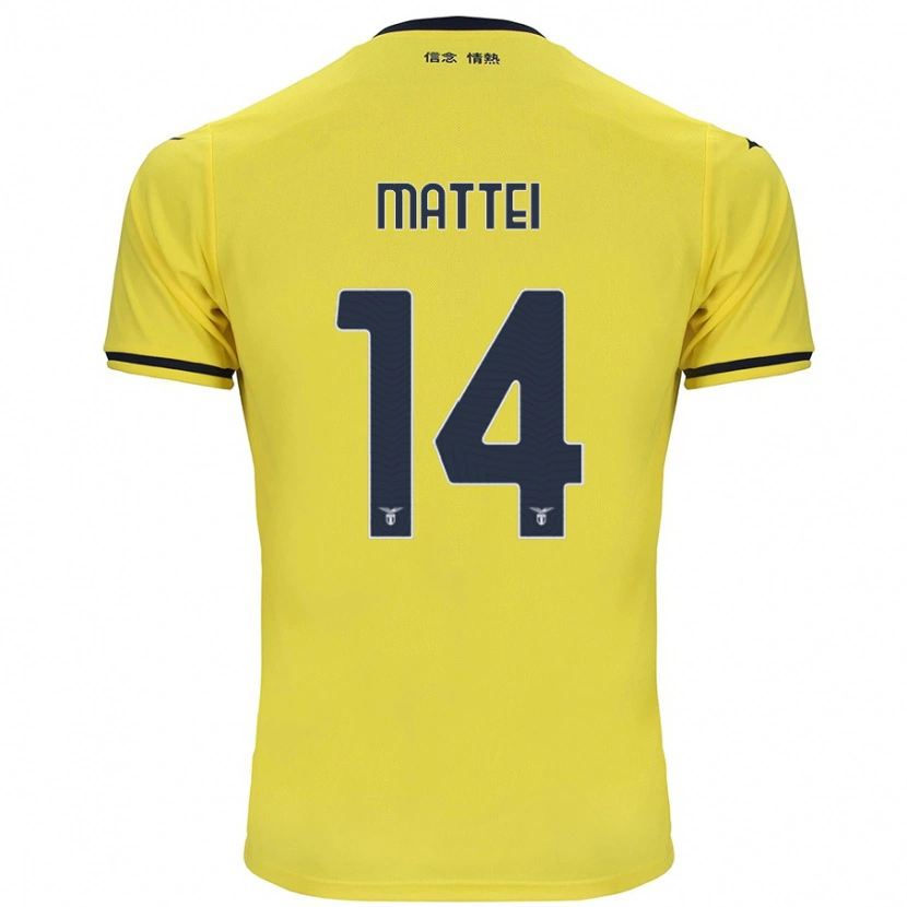 Danxen Mænd Sarah Mattei #14 Gul Udebane Spillertrøjer 2024/25 Trøje T-Shirt