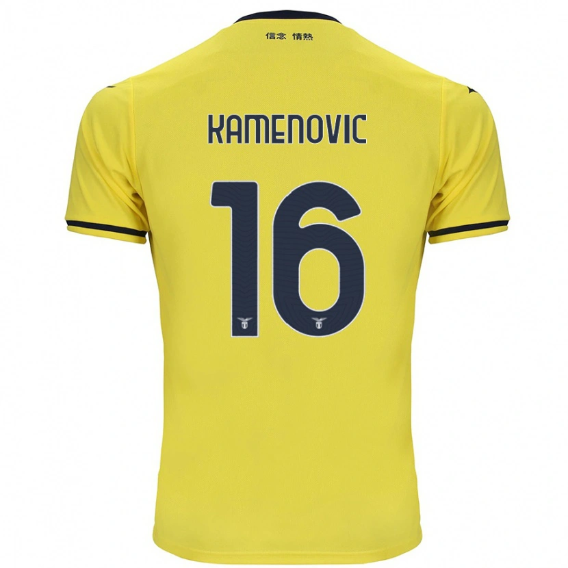 Danxen Mænd Dimitrije Kamenović #16 Gul Udebane Spillertrøjer 2024/25 Trøje T-Shirt