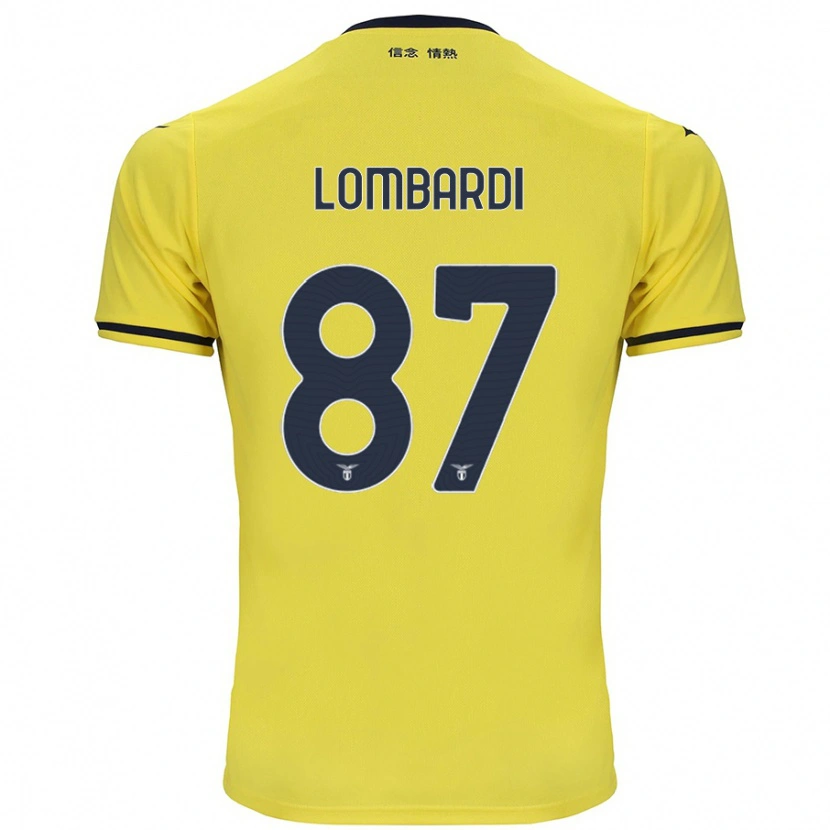 Danxen Mænd Cristiano Lombardi #87 Gul Udebane Spillertrøjer 2024/25 Trøje T-Shirt