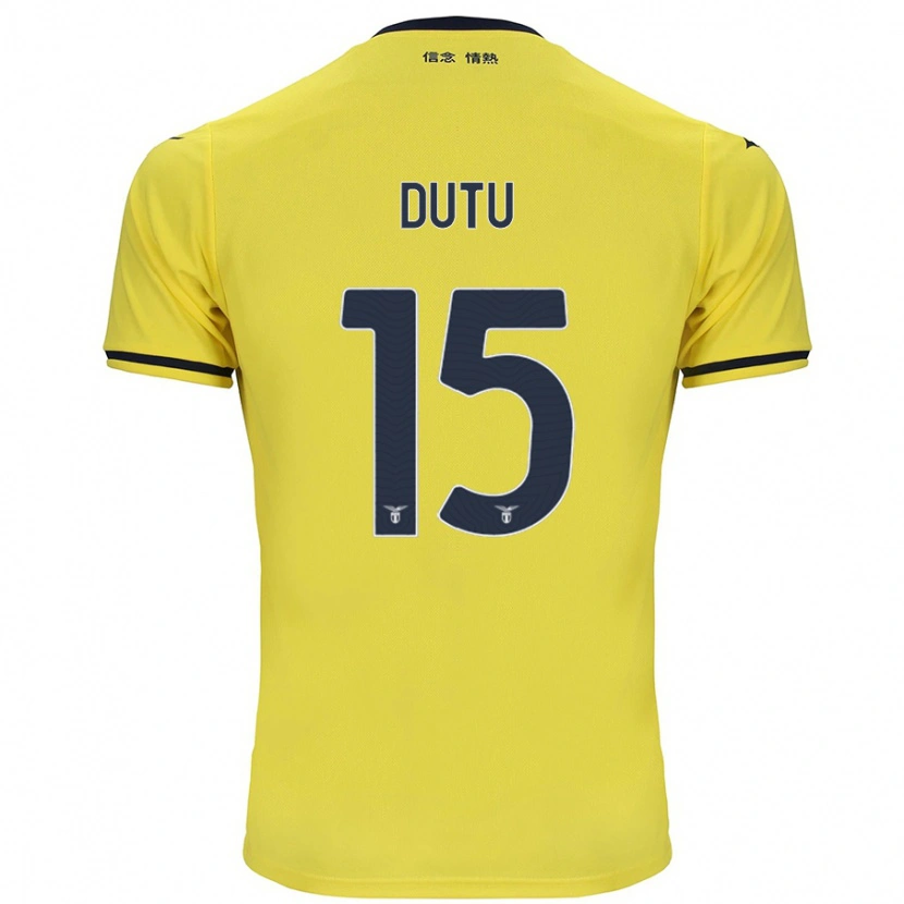 Danxen Mænd Matteo Dutu #15 Gul Udebane Spillertrøjer 2024/25 Trøje T-Shirt