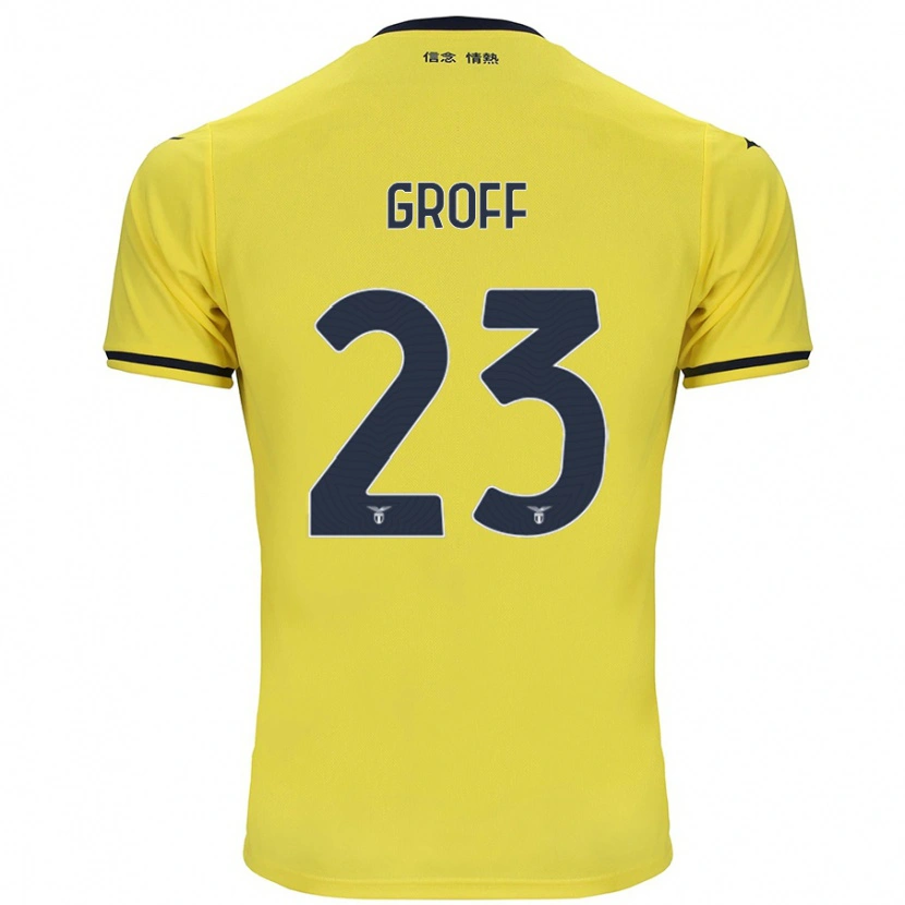 Danxen Mænd Chiara Groff #23 Gul Udebane Spillertrøjer 2024/25 Trøje T-Shirt