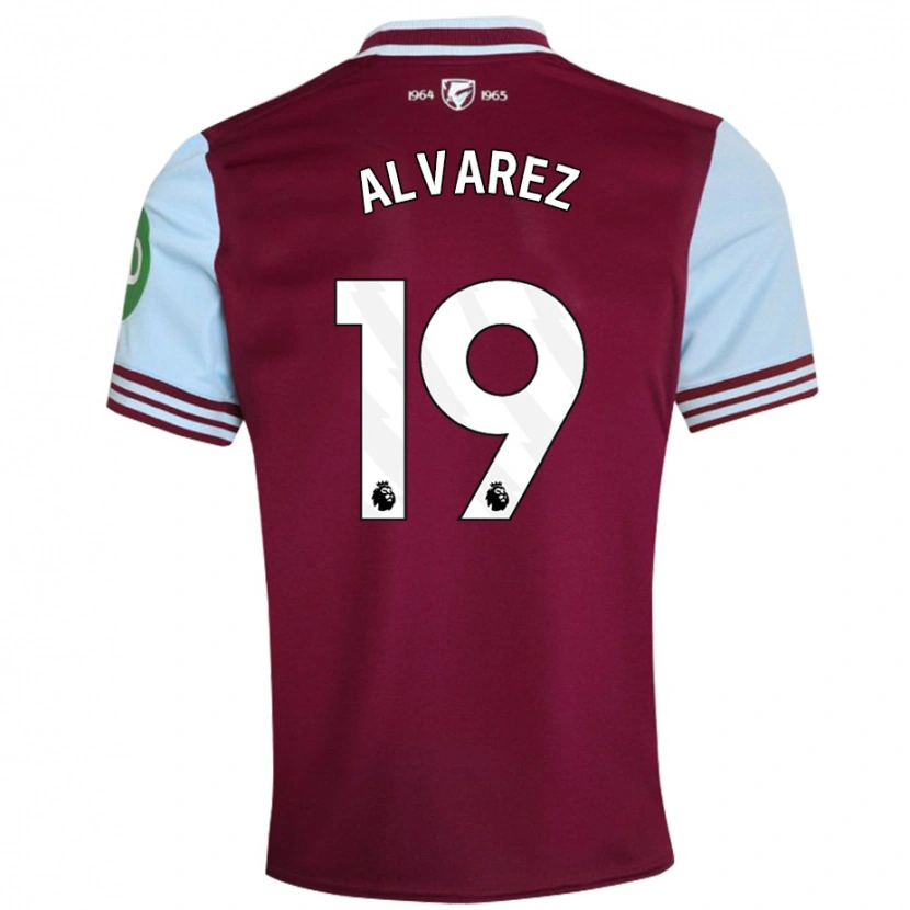 Danxen Kvinder Edson Álvarez #19 Mørkerød Hjemmebane Spillertrøjer 2024/25 Trøje T-Shirt