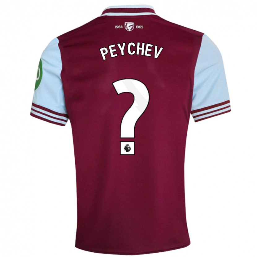 Danxen Kvinder Martin Peychev #0 Mørkerød Hjemmebane Spillertrøjer 2024/25 Trøje T-Shirt
