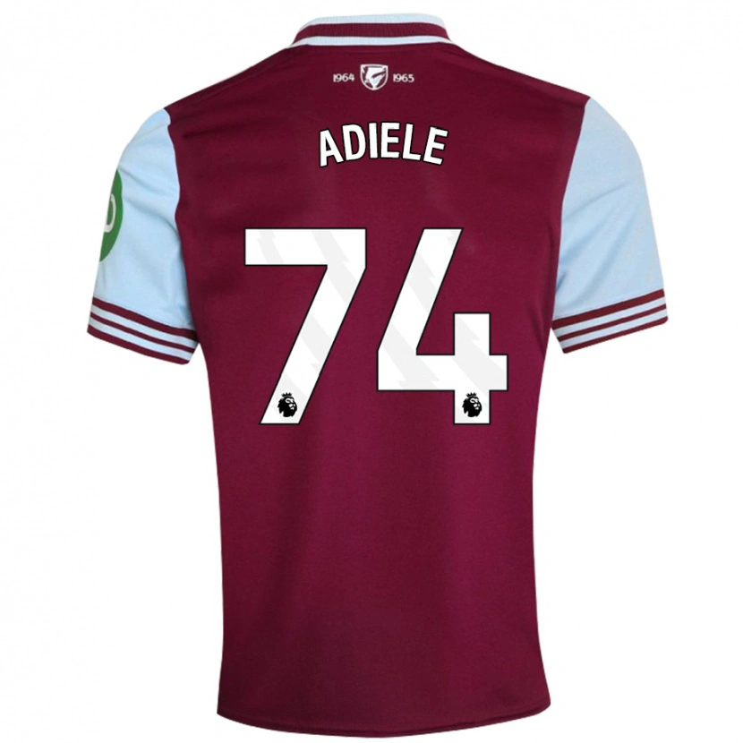 Danxen Kvinder Emeka Adiele #74 Mørkerød Hjemmebane Spillertrøjer 2024/25 Trøje T-Shirt