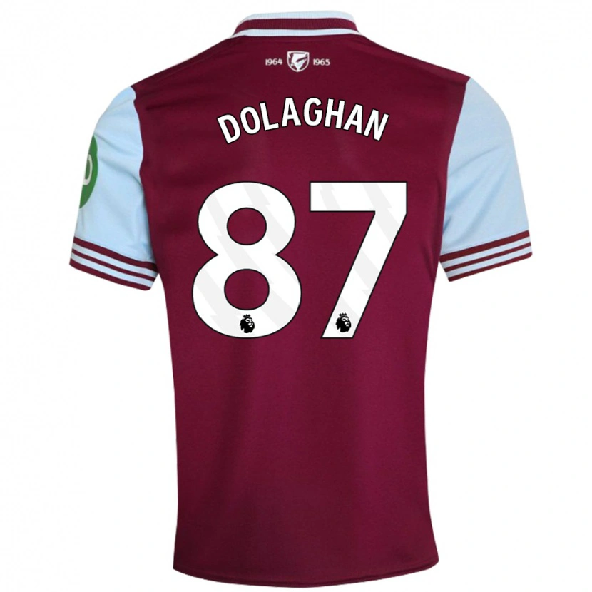 Danxen Kvinder Brad Dolaghan #87 Mørkerød Hjemmebane Spillertrøjer 2024/25 Trøje T-Shirt