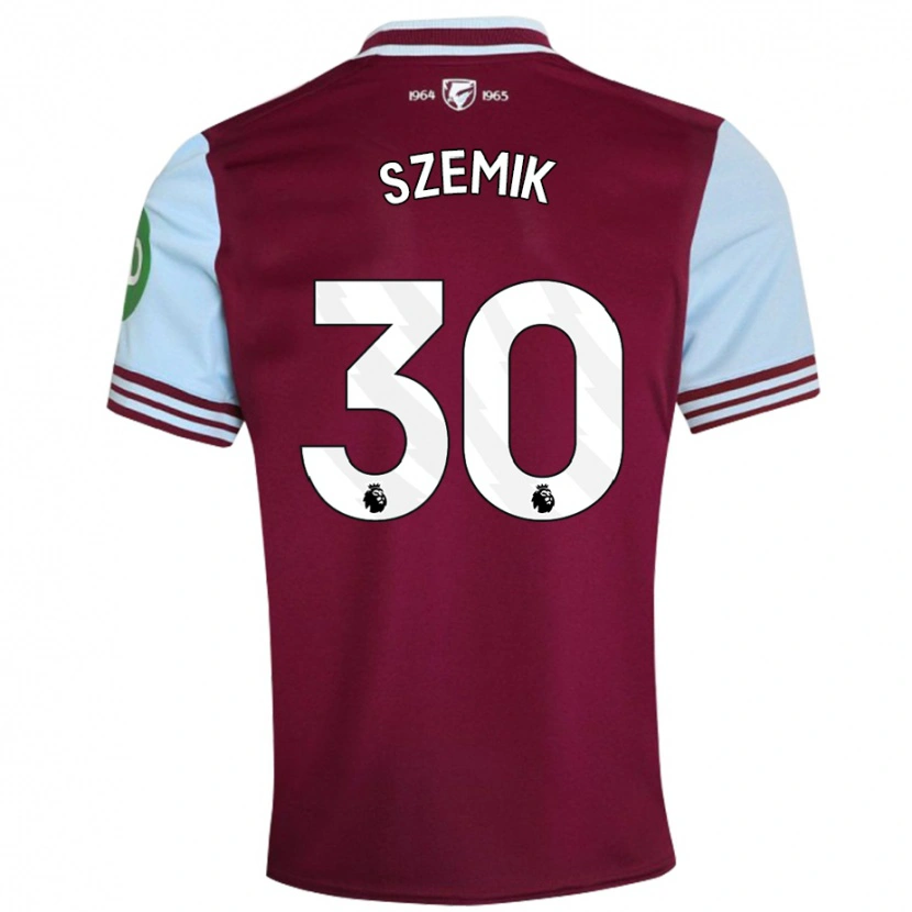 Danxen Kvinder Kinga Szemik #30 Mørkerød Hjemmebane Spillertrøjer 2024/25 Trøje T-Shirt