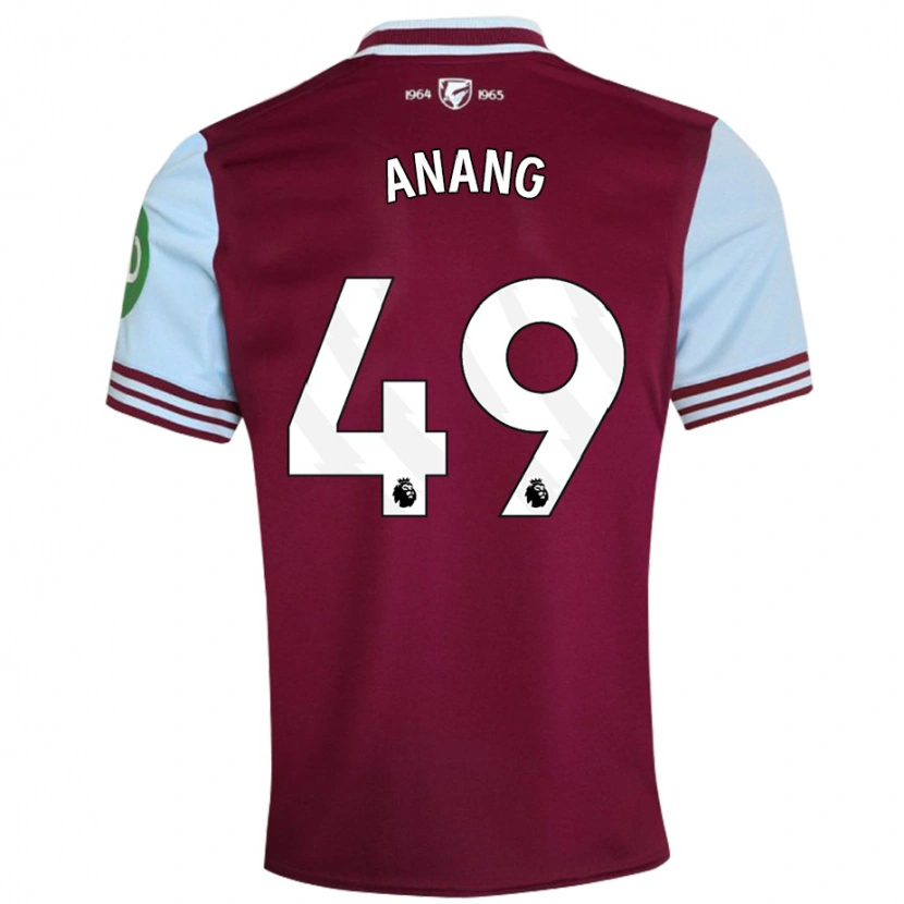 Danxen Kvinder Joseph Anang #49 Mørkerød Hjemmebane Spillertrøjer 2024/25 Trøje T-Shirt