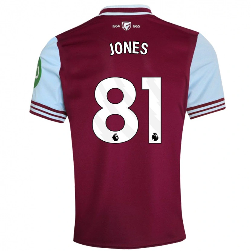 Danxen Kvinder Liam Jones #81 Mørkerød Hjemmebane Spillertrøjer 2024/25 Trøje T-Shirt