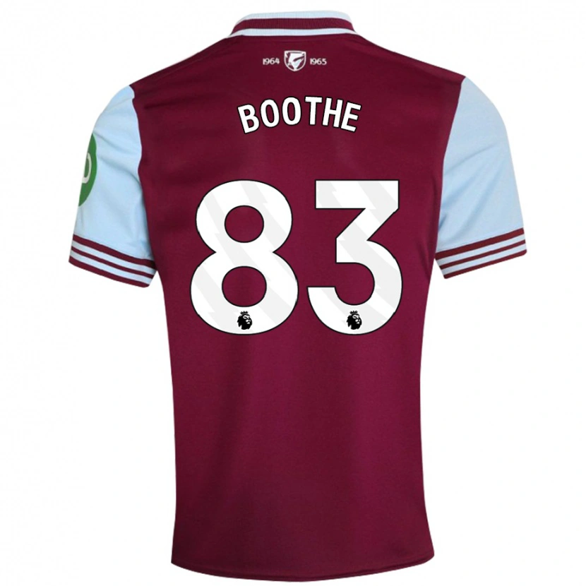 Danxen Kvinder Sebastian Boothe #83 Mørkerød Hjemmebane Spillertrøjer 2024/25 Trøje T-Shirt