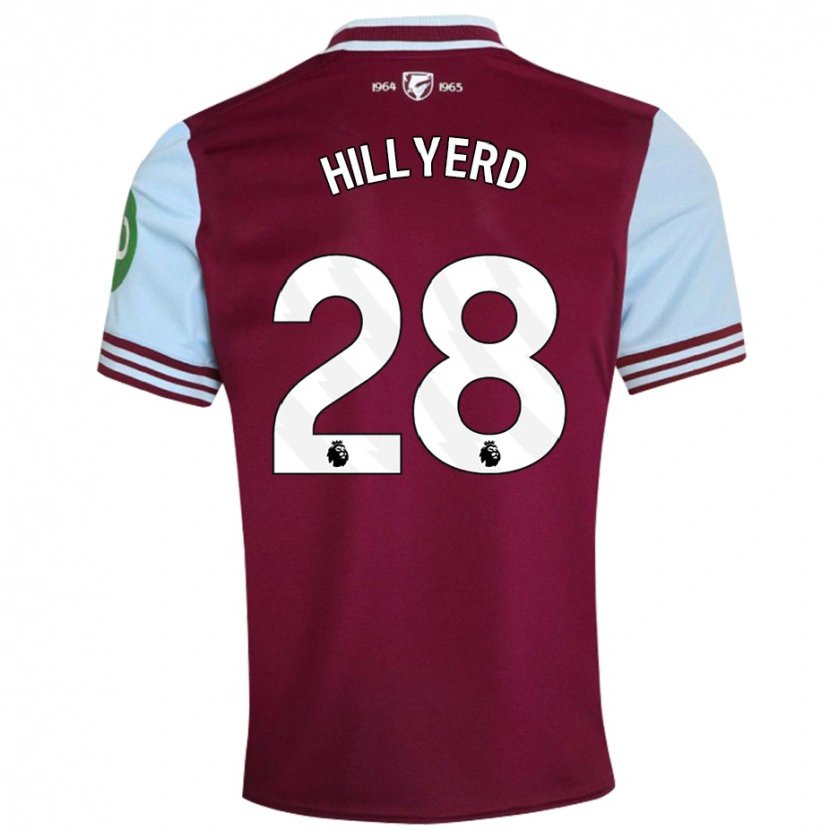 Danxen Kvinder Sophie Hillyerd #28 Mørkerød Hjemmebane Spillertrøjer 2024/25 Trøje T-Shirt