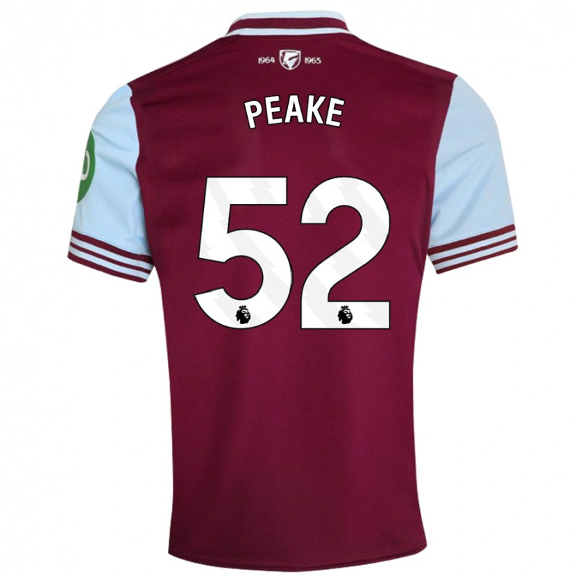 Danxen Kvinder Lennon Peake #52 Mørkerød Hjemmebane Spillertrøjer 2024/25 Trøje T-Shirt