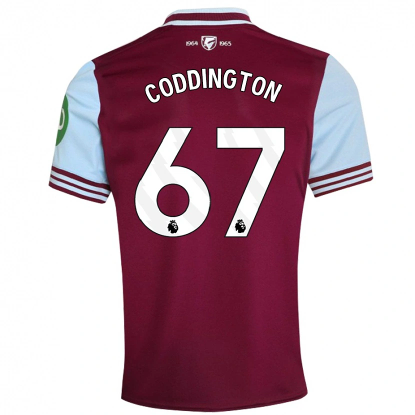 Danxen Kvinder Remy Coddington #67 Mørkerød Hjemmebane Spillertrøjer 2024/25 Trøje T-Shirt