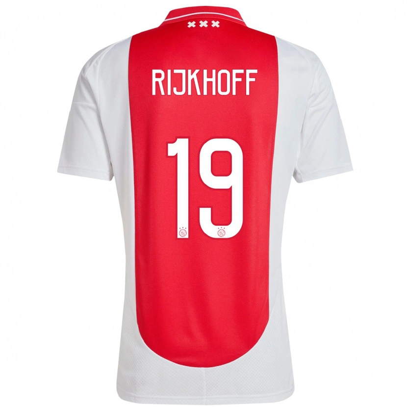 Danxen Kvinder Julian Rijkhoff #19 Rød Hvid Hjemmebane Spillertrøjer 2024/25 Trøje T-Shirt