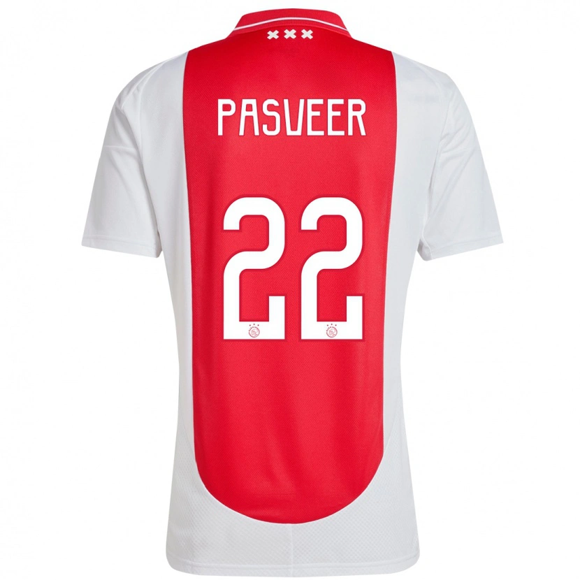 Danxen Kvinder Remko Pasveer #22 Rød Hvid Hjemmebane Spillertrøjer 2024/25 Trøje T-Shirt