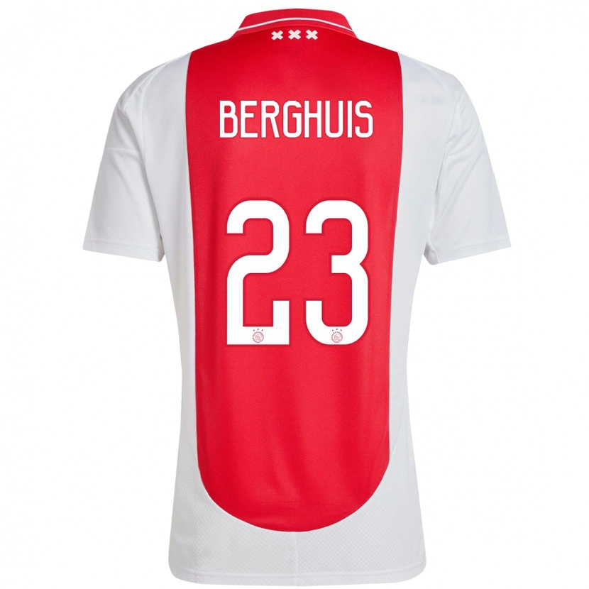 Danxen Kvinder Steven Berghuis #23 Rød Hvid Hjemmebane Spillertrøjer 2024/25 Trøje T-Shirt