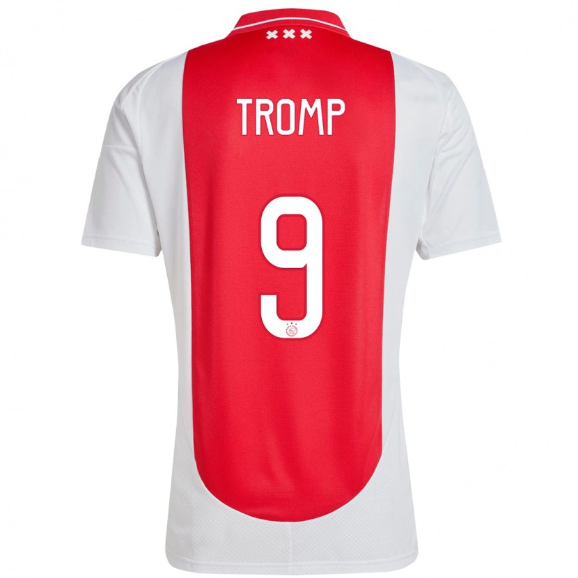 Danxen Kvinder Nikita Tromp #9 Rød Hvid Hjemmebane Spillertrøjer 2024/25 Trøje T-Shirt