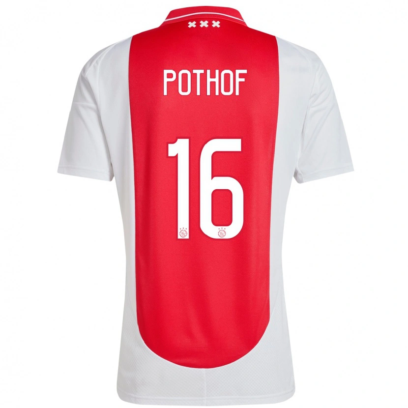 Danxen Kvinder Isa Pothof #16 Rød Hvid Hjemmebane Spillertrøjer 2024/25 Trøje T-Shirt