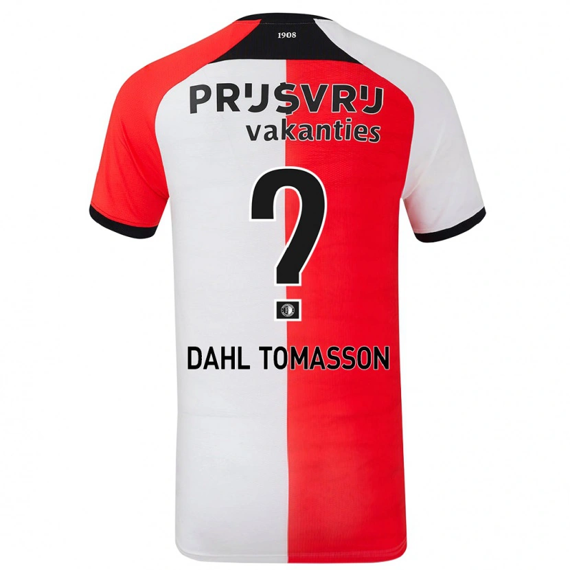 Danxen Kvinder Luca Dahl Tomasson #0 Rød Hvid Hjemmebane Spillertrøjer 2024/25 Trøje T-Shirt
