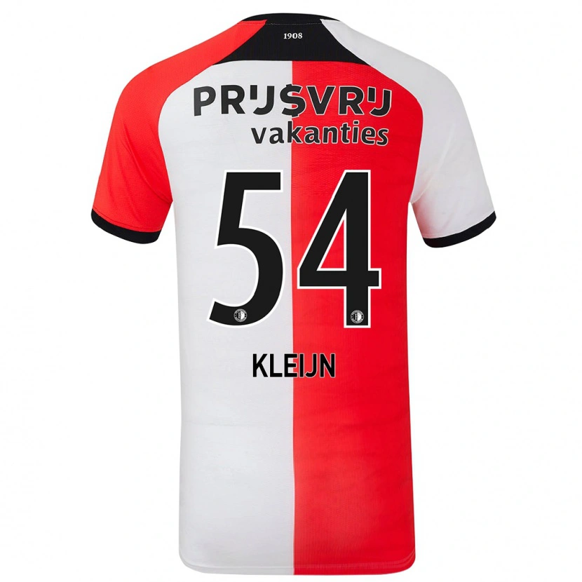 Danxen Kvinder Mike Kleijn #54 Rød Hvid Hjemmebane Spillertrøjer 2024/25 Trøje T-Shirt