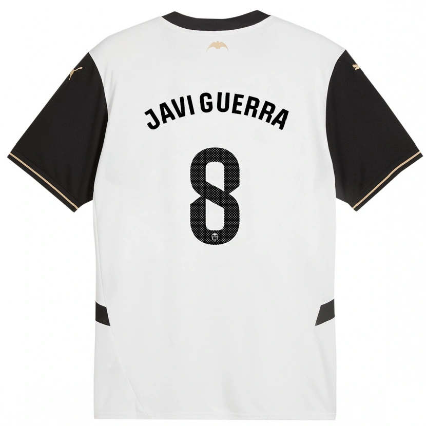 Danxen Kvinder Javi Guerra #8 Hvid Sort Hjemmebane Spillertrøjer 2024/25 Trøje T-Shirt