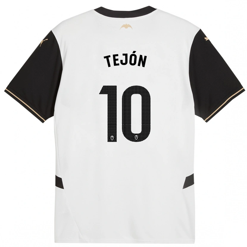 Danxen Kvinder Martín Tejón #10 Hvid Sort Hjemmebane Spillertrøjer 2024/25 Trøje T-Shirt