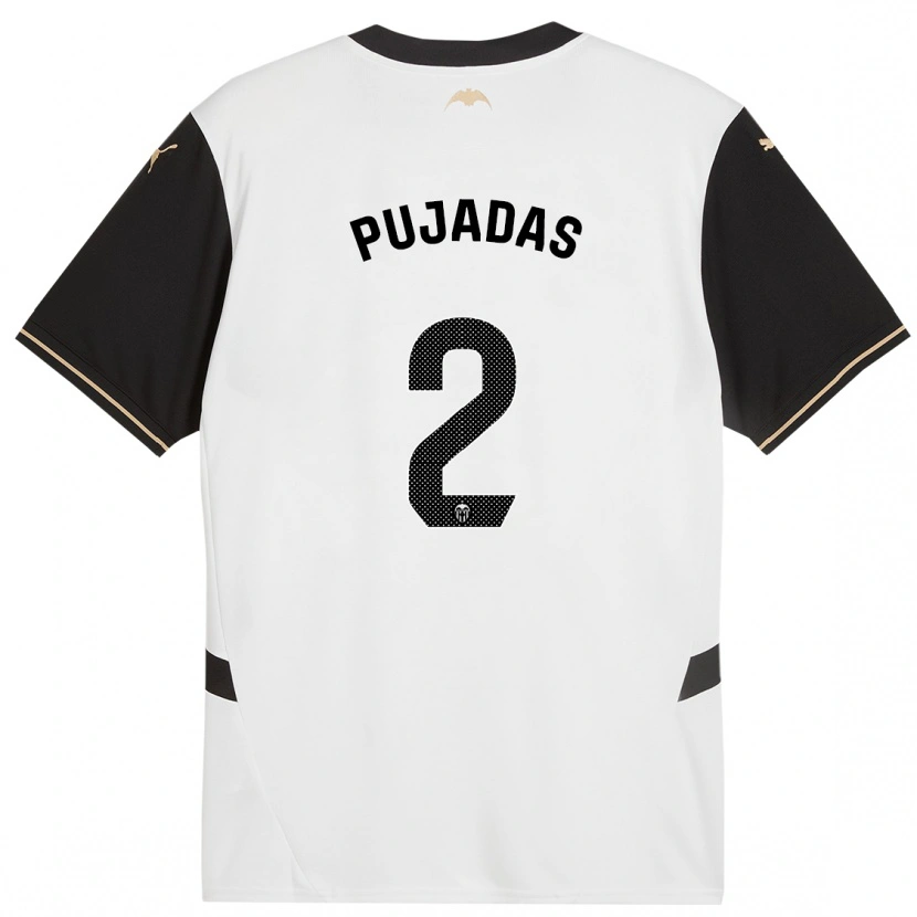 Danxen Kvinder Berta Pujadas #2 Hvid Sort Hjemmebane Spillertrøjer 2024/25 Trøje T-Shirt