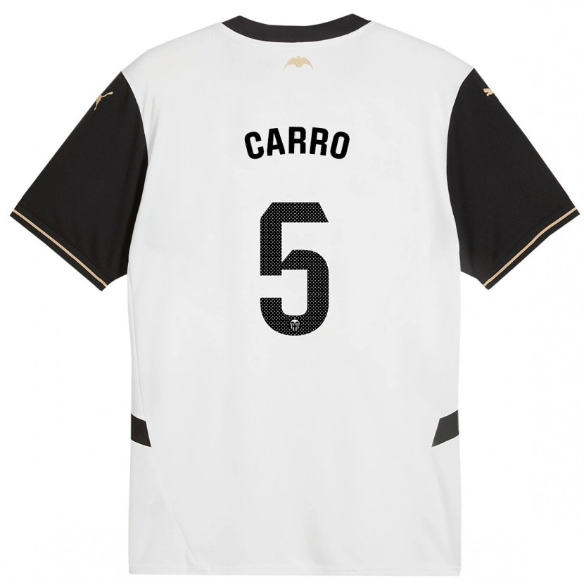Danxen Kvinder Marta Carro #5 Hvid Sort Hjemmebane Spillertrøjer 2024/25 Trøje T-Shirt