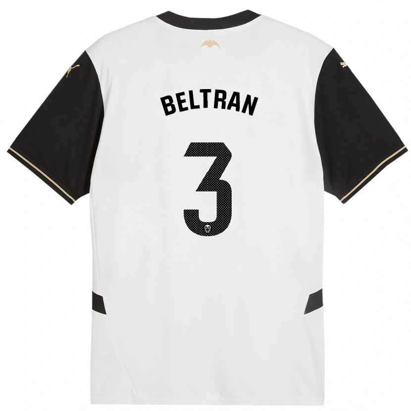 Danxen Kvinder Bea Beltran #3 Hvid Sort Hjemmebane Spillertrøjer 2024/25 Trøje T-Shirt