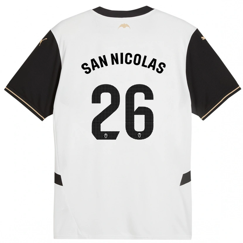 Danxen Kvinder Olga San Nicolas #26 Hvid Sort Hjemmebane Spillertrøjer 2024/25 Trøje T-Shirt