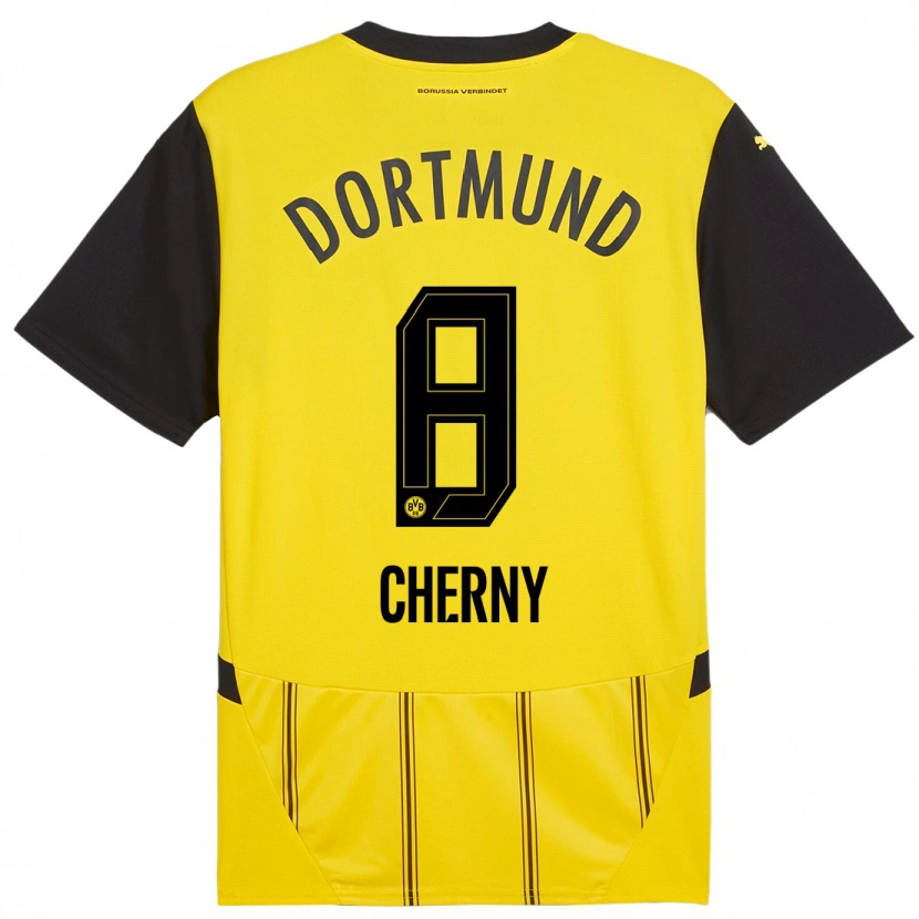 Danxen Kvinder Nick Cherny #8 Gul Sort Hjemmebane Spillertrøjer 2024/25 Trøje T-Shirt