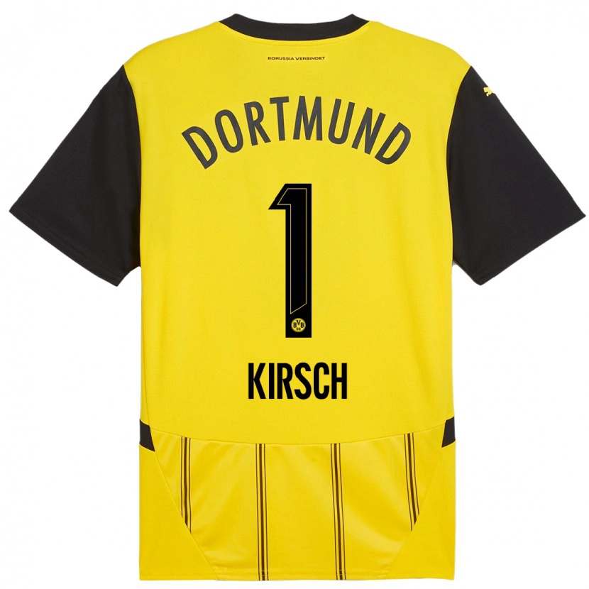 Danxen Kvinder Marian Kirsch #1 Gul Sort Hjemmebane Spillertrøjer 2024/25 Trøje T-Shirt