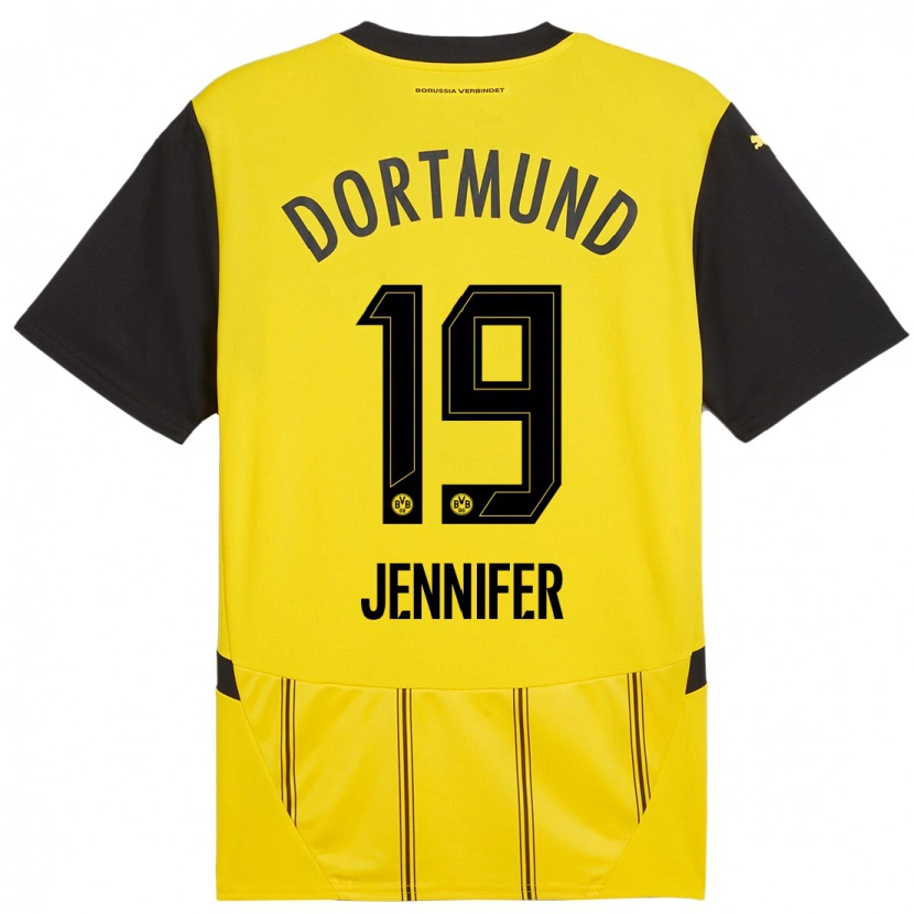Danxen Kvinder Gutierrez Bermejo Jennifer #19 Gul Sort Hjemmebane Spillertrøjer 2024/25 Trøje T-Shirt