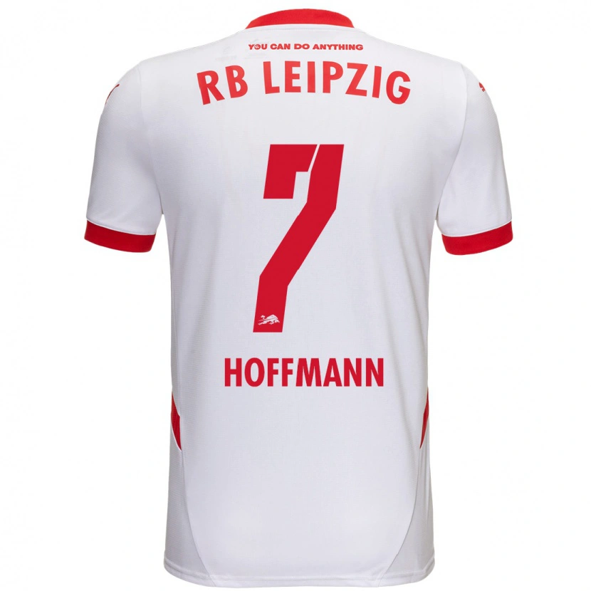 Danxen Kvinder Giovanna Hoffmann #7 Hvid Rød Hjemmebane Spillertrøjer 2024/25 Trøje T-Shirt