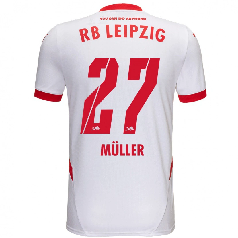 Danxen Kvinder Marlene Müller #27 Hvid Rød Hjemmebane Spillertrøjer 2024/25 Trøje T-Shirt