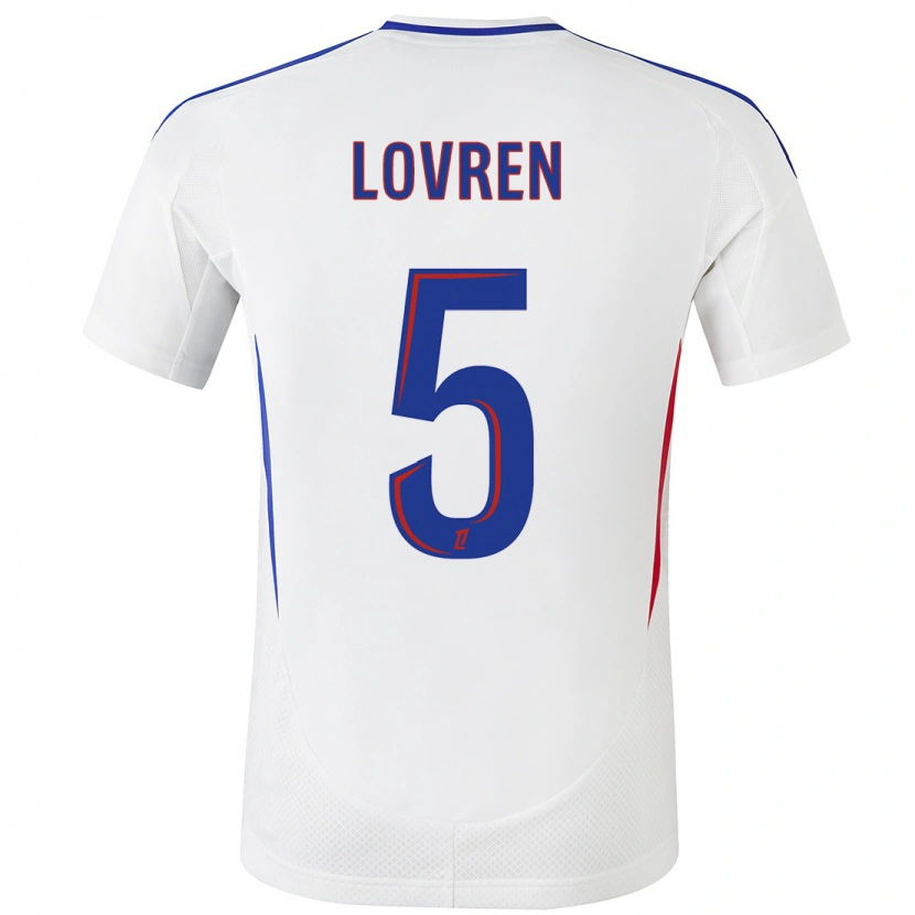 Danxen Kvinder Dejan Lovren #5 Hvid Blå Hjemmebane Spillertrøjer 2024/25 Trøje T-Shirt