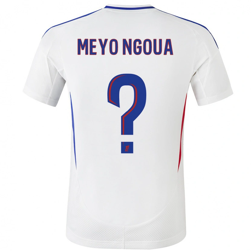 Danxen Kvinder Bryan Meyo Ngoua #0 Hvid Blå Hjemmebane Spillertrøjer 2024/25 Trøje T-Shirt