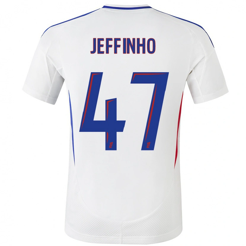 Danxen Kvinder Jeffinho #47 Hvid Blå Hjemmebane Spillertrøjer 2024/25 Trøje T-Shirt