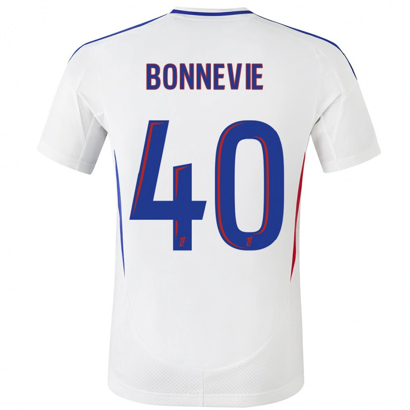 Danxen Kvinder Kayne Bonnevie #40 Hvid Blå Hjemmebane Spillertrøjer 2024/25 Trøje T-Shirt