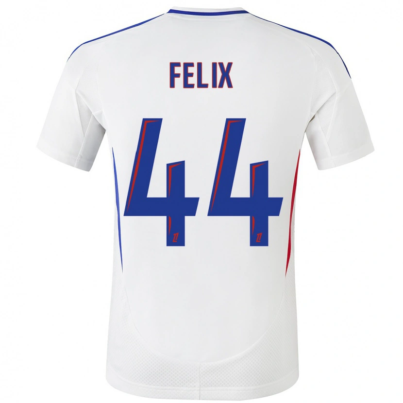 Danxen Kvinder Marley Felix #44 Hvid Blå Hjemmebane Spillertrøjer 2024/25 Trøje T-Shirt