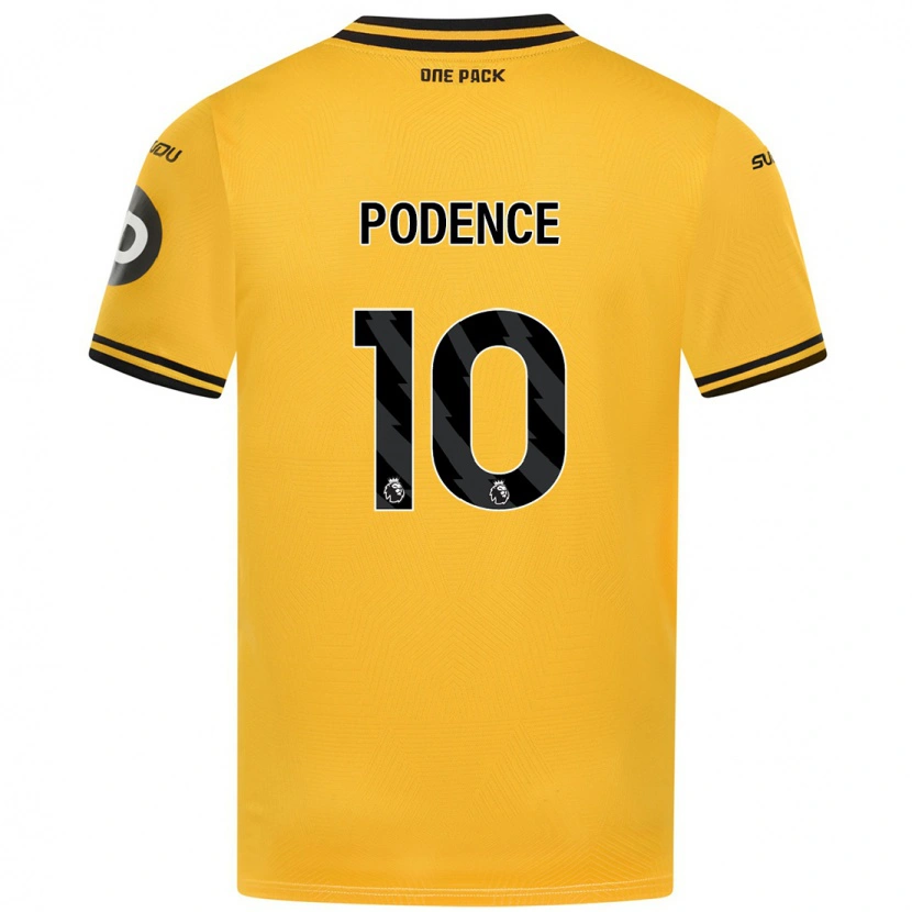 Danxen Kvinder Daniel Podence #10 Gul Hjemmebane Spillertrøjer 2024/25 Trøje T-Shirt