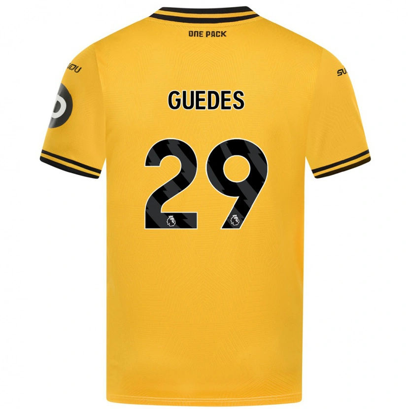 Danxen Kvinder Gonçalo Guedes #29 Gul Hjemmebane Spillertrøjer 2024/25 Trøje T-Shirt