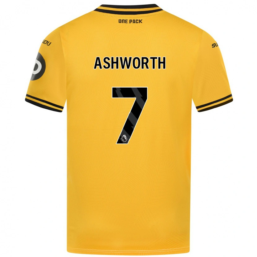 Danxen Kvinder Finn Ashworth #7 Gul Hjemmebane Spillertrøjer 2024/25 Trøje T-Shirt
