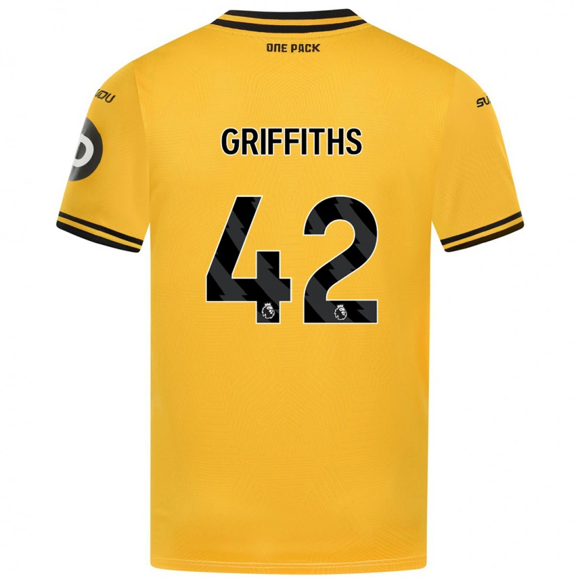 Danxen Kvinder Harvey Griffiths #42 Gul Hjemmebane Spillertrøjer 2024/25 Trøje T-Shirt