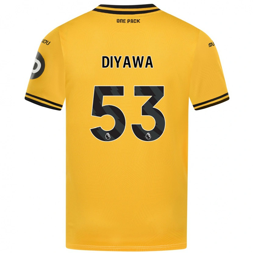 Danxen Kvinder Aaron Keto-Diyawa #53 Gul Hjemmebane Spillertrøjer 2024/25 Trøje T-Shirt