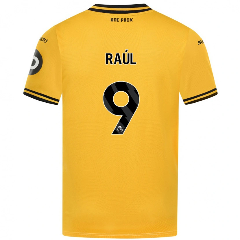 Danxen Kvinder Raul Jimenez #9 Gul Hjemmebane Spillertrøjer 2024/25 Trøje T-Shirt